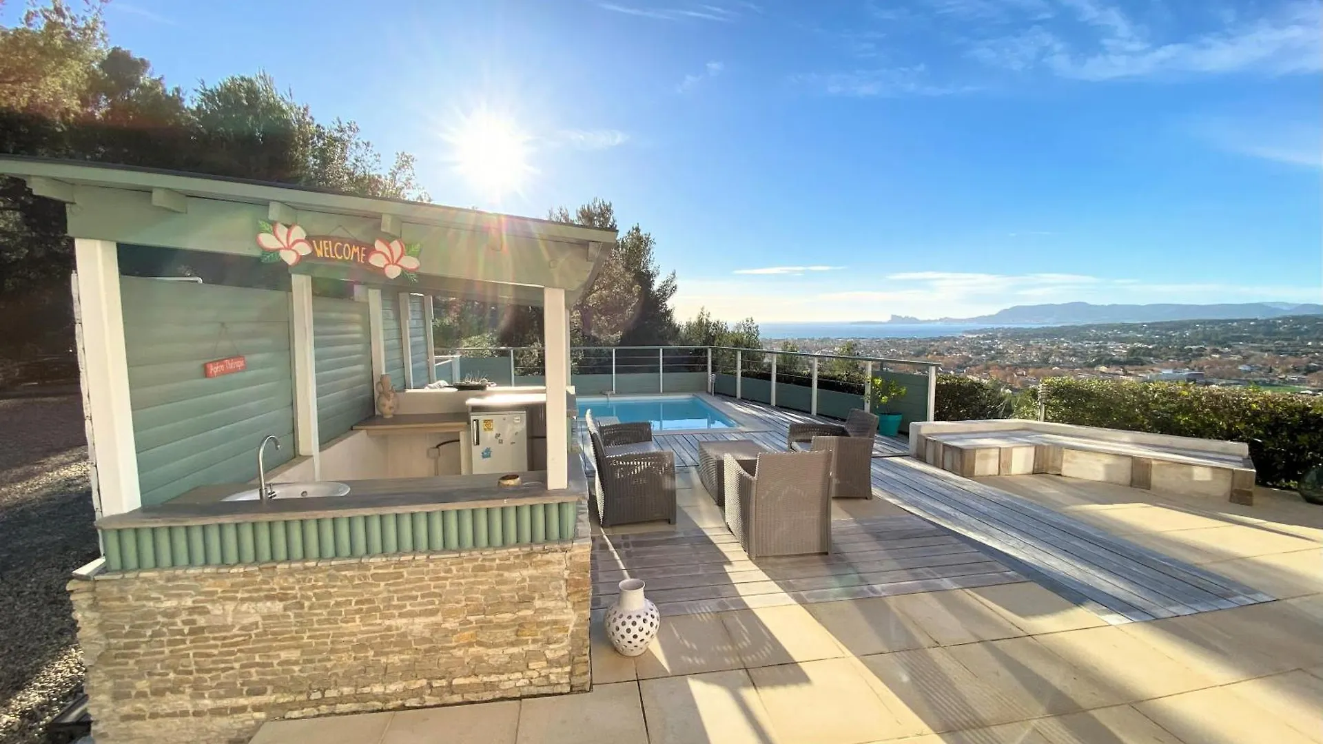 Villa Evaluna Avec Piscine Et Vue Exceptionnelle Sur La Mer Saint-Cyr-sur-Mer Francie